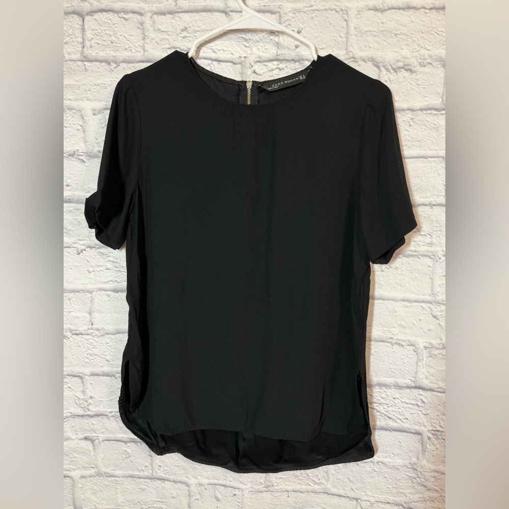 Zara Woman Black Women's Top, sz Med